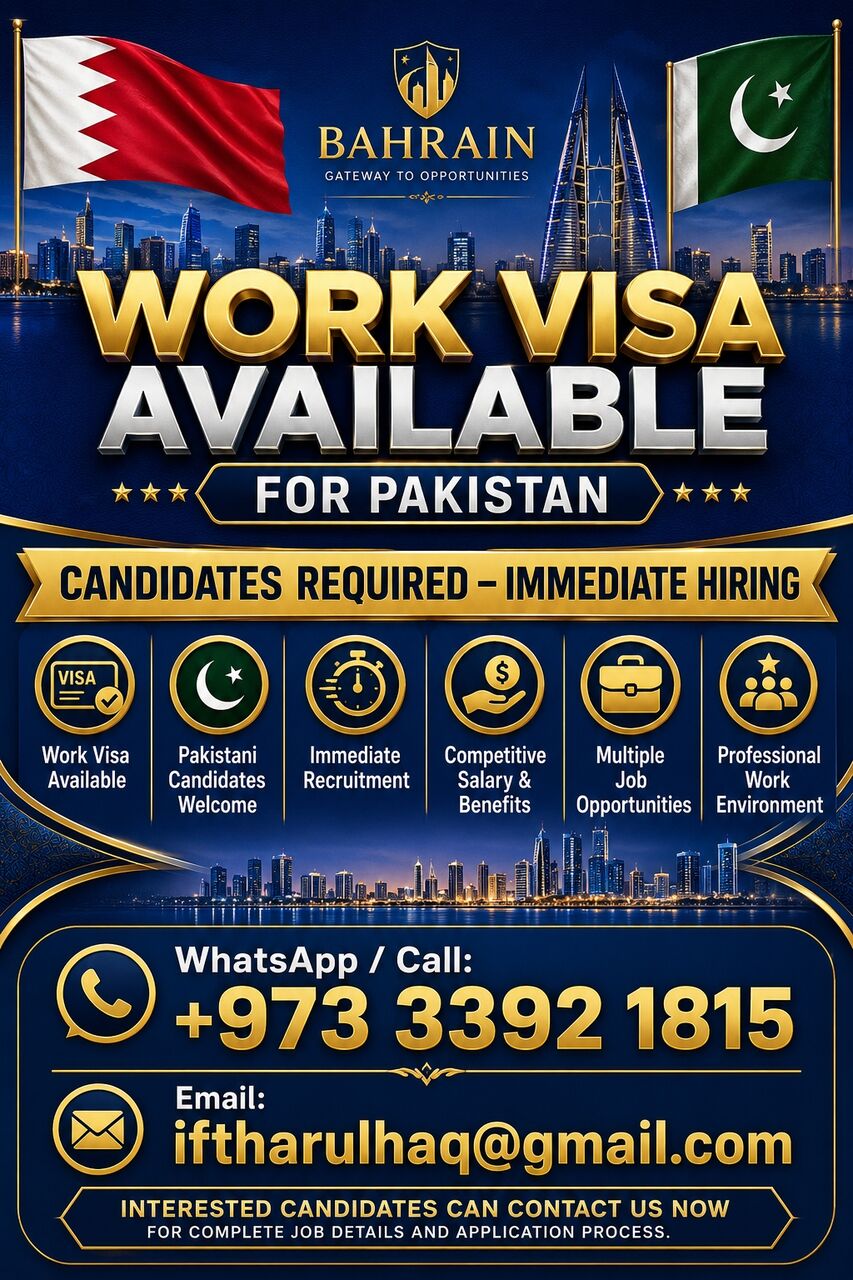 Manama, Jobs, Work Visa Available