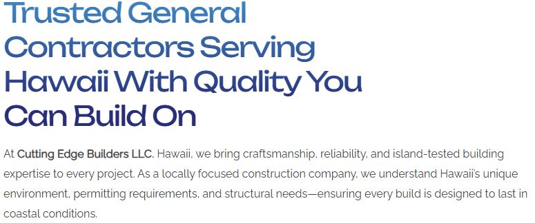 New York, Construction, General Contractor For Building And Renovation Work In Hawaii