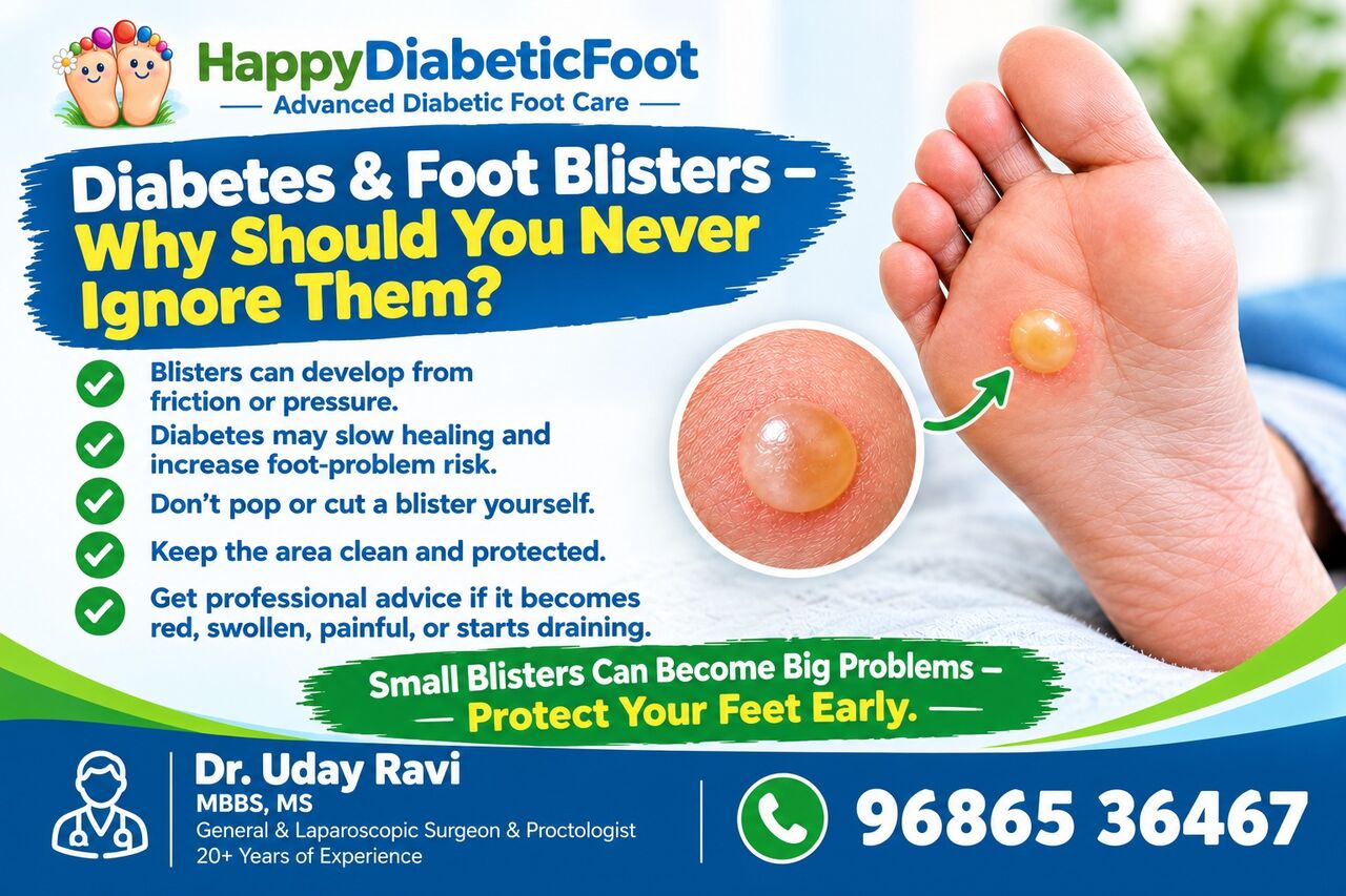 Bangalore, Health, Diabetes & Foot Blisters &ndash; Why Should You Never Ignore Them?- Dr Uday Ravi
