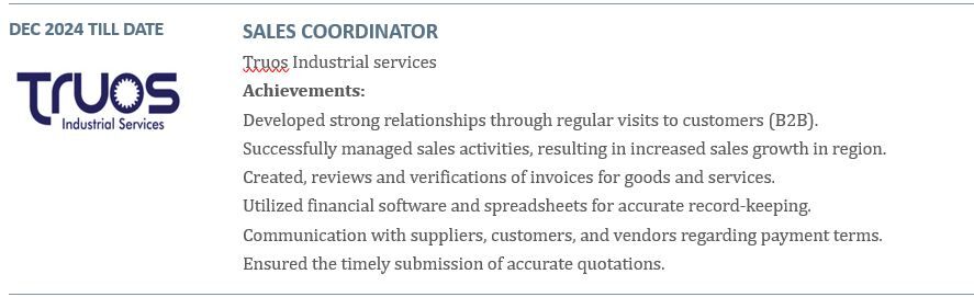 Dammam, Job Seekers, Sales Coordinator &ndash; Industrial Services (Machining & Fabrication)