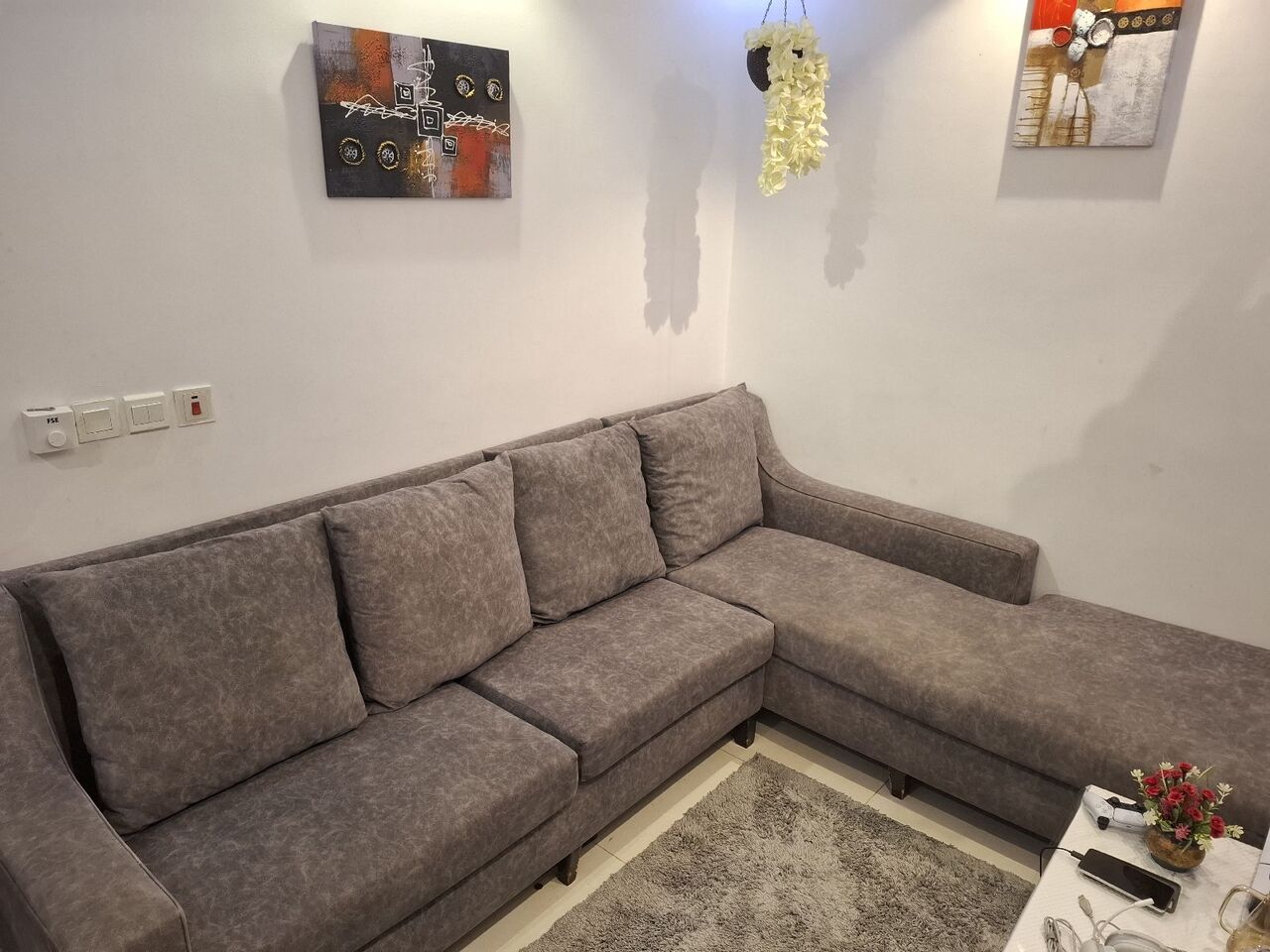 Jeddah, Furniture, SAR 350,  L-SHAPE SOFA FOR SALE, GOOD CONDITION.