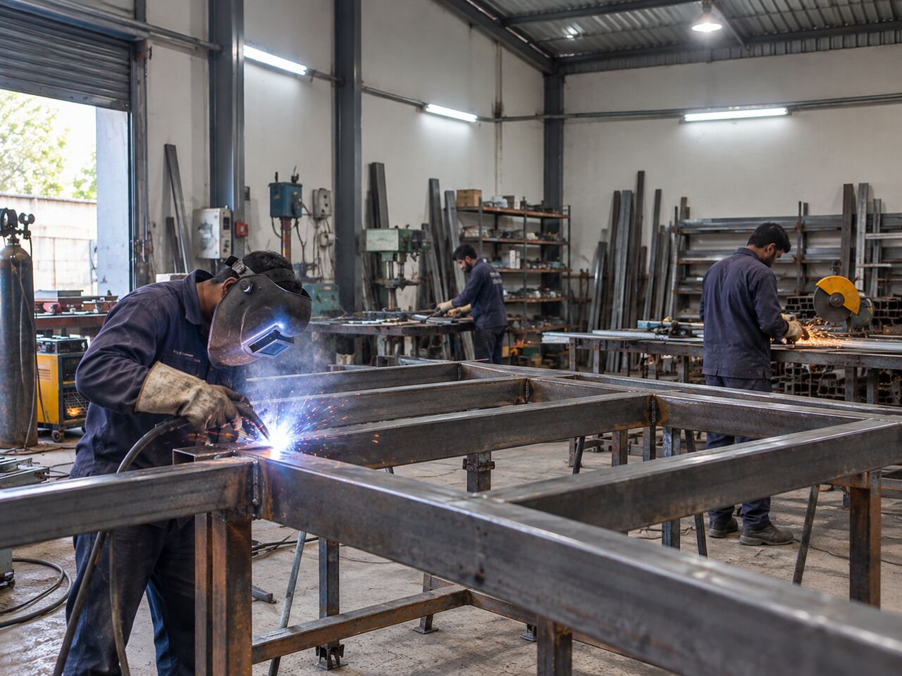 Bhopal, Construction, Steel Fabrication And Structural Work