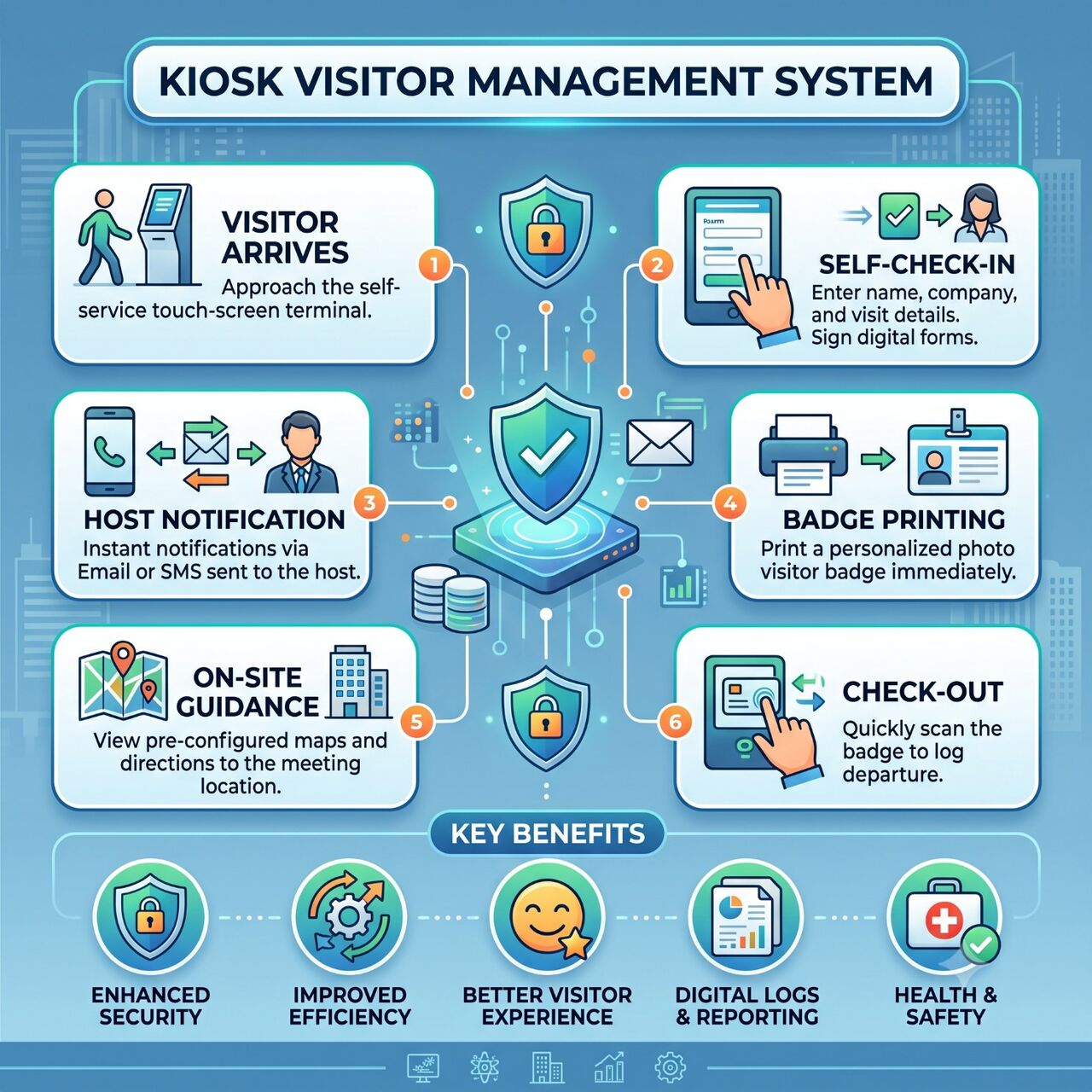 Kuwait City, Technical, Kiosk Visitor Management System For Faster Reception Operations In Kuwait