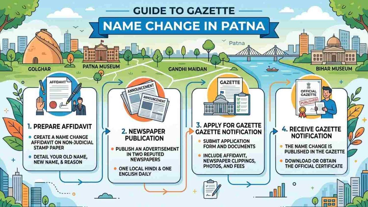 New Delhi, Legal, Reliable Gazette Name Change In Patna | Vakil India