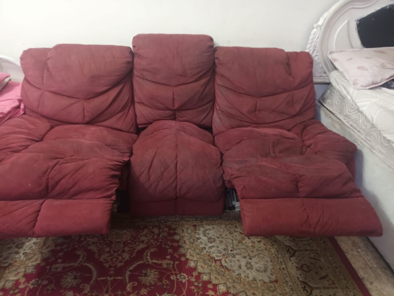 Riyadh, Furniture, SAR 300,  3-Seater Reclining Sofa For Sale Price 300 🛋️
