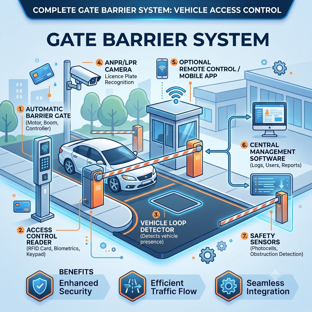 Kuwait City, Technical, Gate Barrier System For Warehouses And Factories In Kuwait