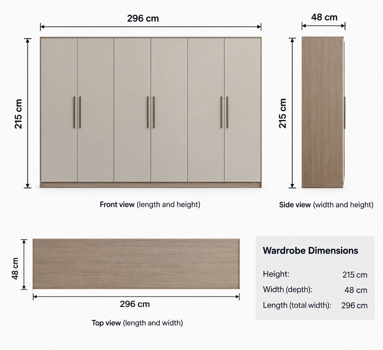 Riyadh, Furniture, SAR 700,  700 SAR Wardrobe Excellent Condition Height 215 CM * Width 48 Cm * 296 Cm Length