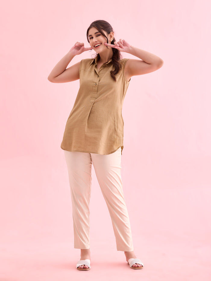 Chennai, Clothing & Accessories, INR 1049,  Beige Pants For Women For Effortless Everyday Styling | Go Colors
