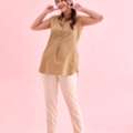 INR 1049,  Beige Pants For Women For Effortless Everyday Styling | Go Colors
