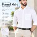 INR 899,  Premium White Linen Formal Shirt For Men