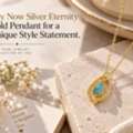 INR 4900,  Buy Now Silver Eternity Gold Pendant For A Unique Style Statement