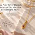 INR 5200,  Buy Now Silver Eternity Birthstone Necklace For A Meaningful Style