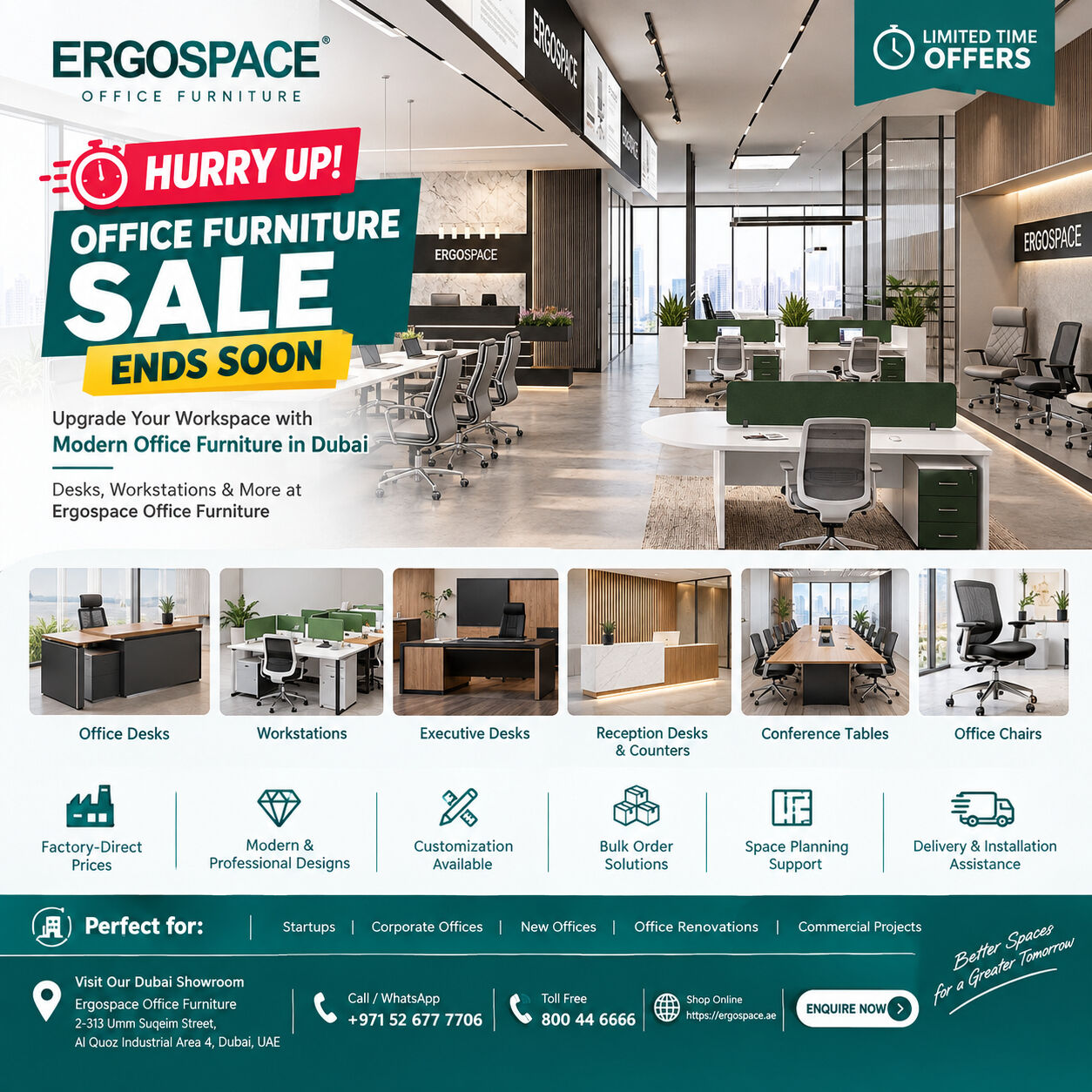 Dubai, Furniture, AED 4000,  Hurry Up! Office Furniture Sale Ends Soon | Desks, Workstations & More In Dubai