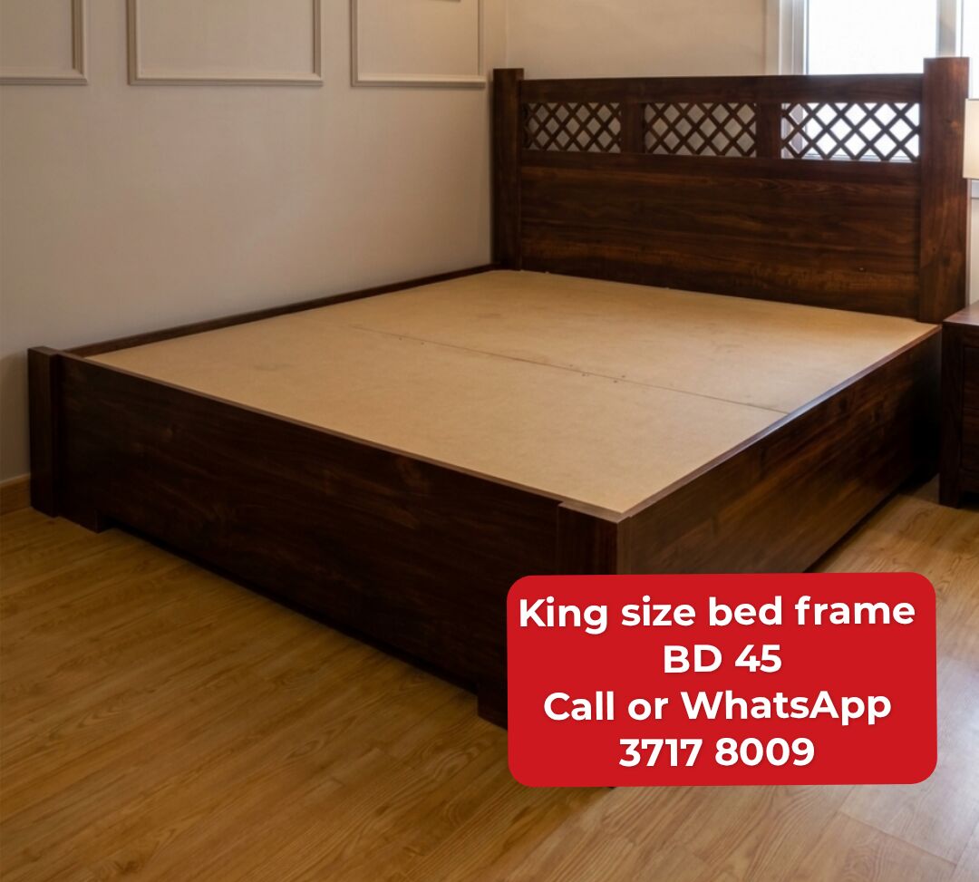 Manama, Furniture, BHD 45,  @@king Size Bed Frame In Good Condition For Sale With Delivery