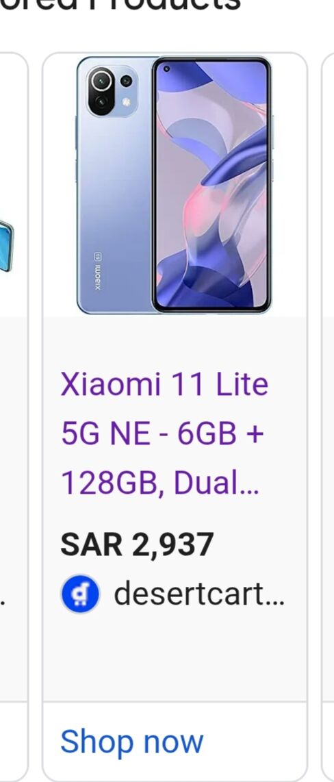 Mushrefah, Mobile Phones, SAR 599,  Xiaomi 11 Lite Ne 5g