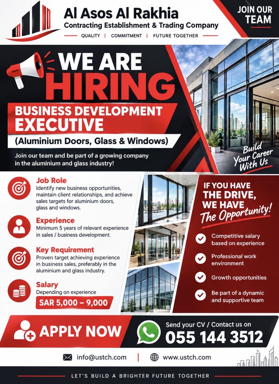 Riyadh, Jobs, We Are Looking For Business Development Executive