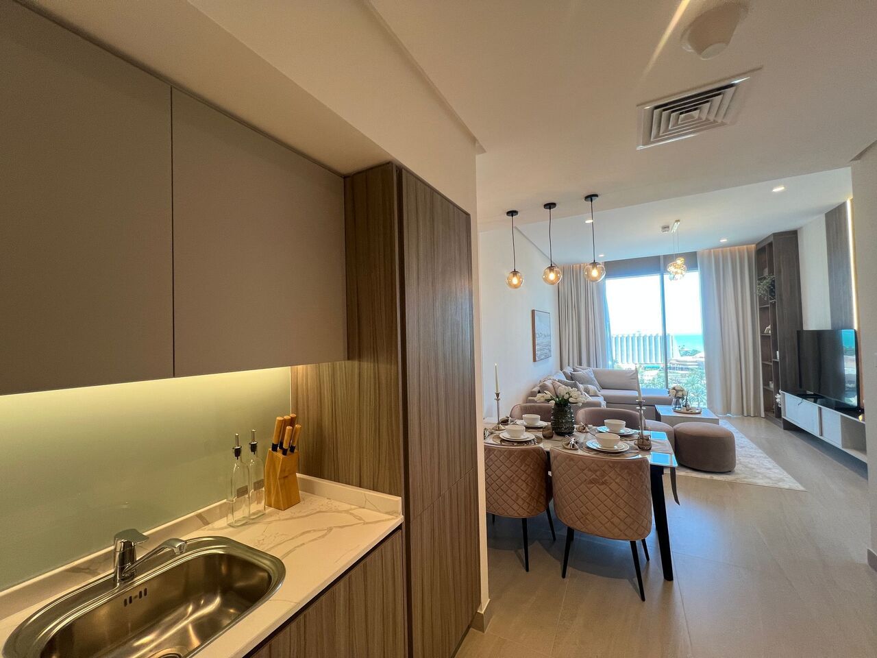 Al Seef, Apartments, Flats, Houses & Villas, BHD 550/month,  Furnished,  1 BR,  Brand New Luxury Sea View Apartment For Rent IN SEEF