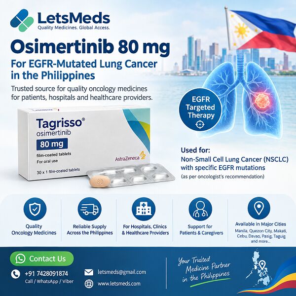 Quezon City, Health & Beauty Items, PHP 1,  Osimertinib 80 Mg Buy Online Availability | Philippines Medicine Supplier