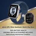 SAR 1400,  Apple Watch Series 10 (46mm, GPS) &ndash; Silver Aluminum / Denim Sport Band (100% Battery Healt