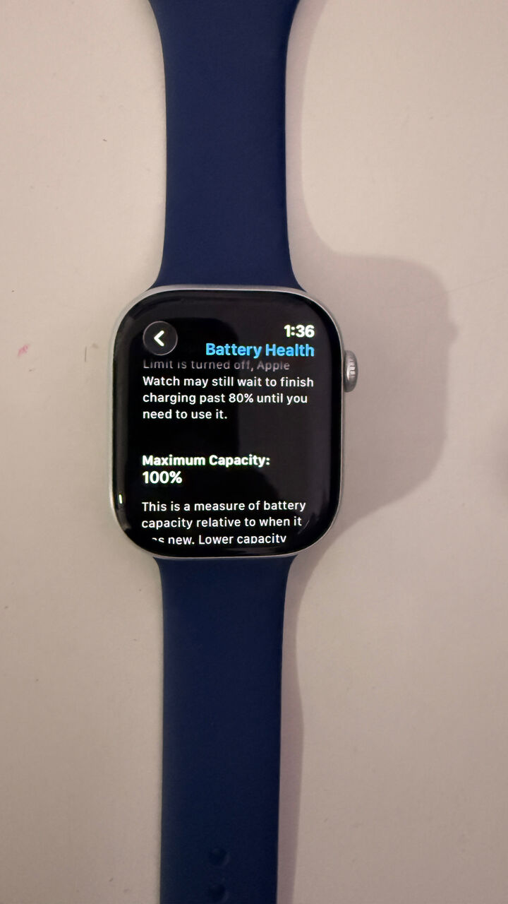 Jeddah, Watches, SAR 1400,  Apple Watch Series 10 (46mm, GPS) &ndash; Silver Aluminum / Denim Sport Band (100% Battery Healt