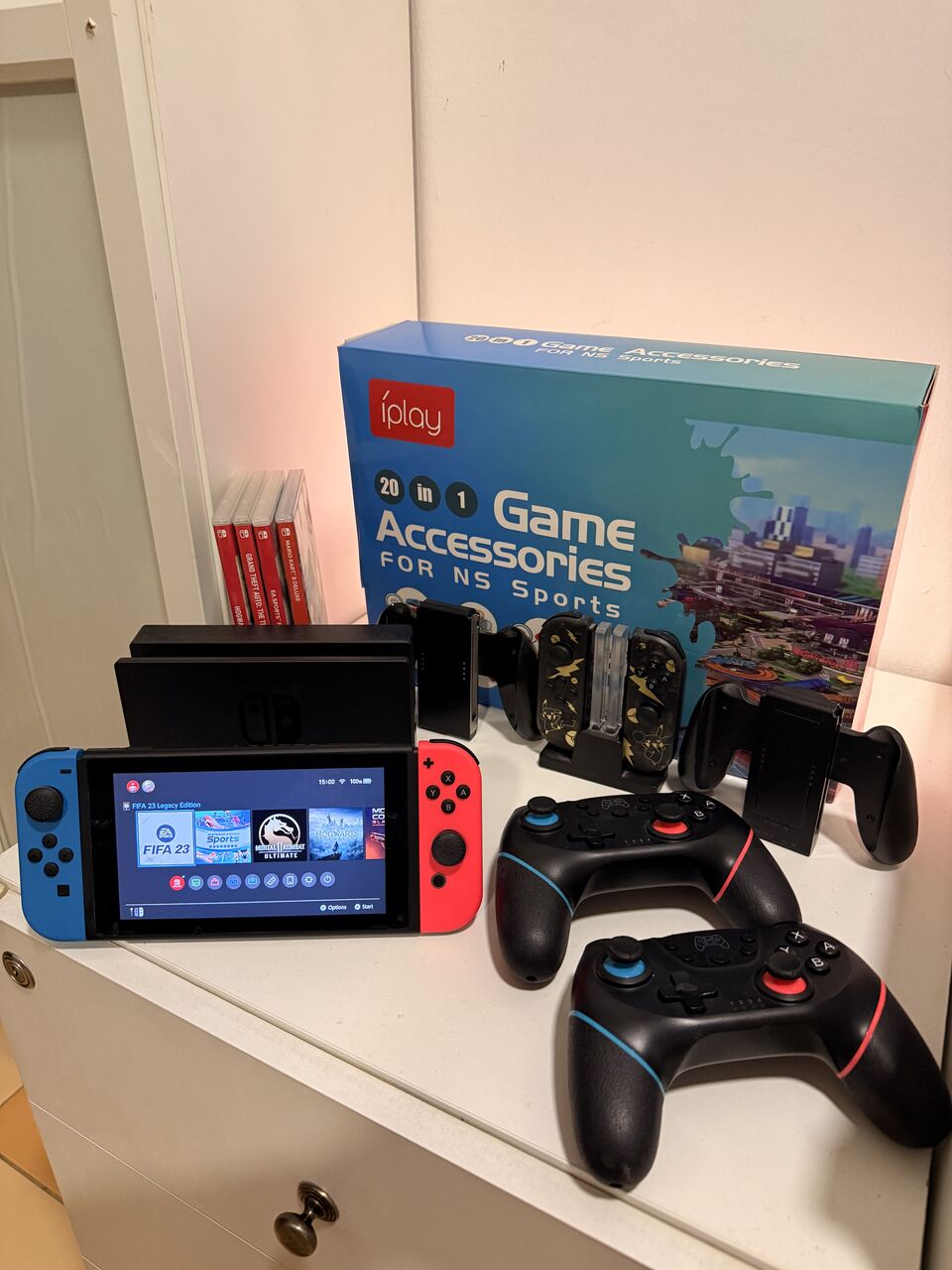 Riyadh, Video Games, SAR 1299,  Complete Nintendo Switch V2 Bundle | 4 Games + 4 Controllers + Sports Kit + Carrying Case