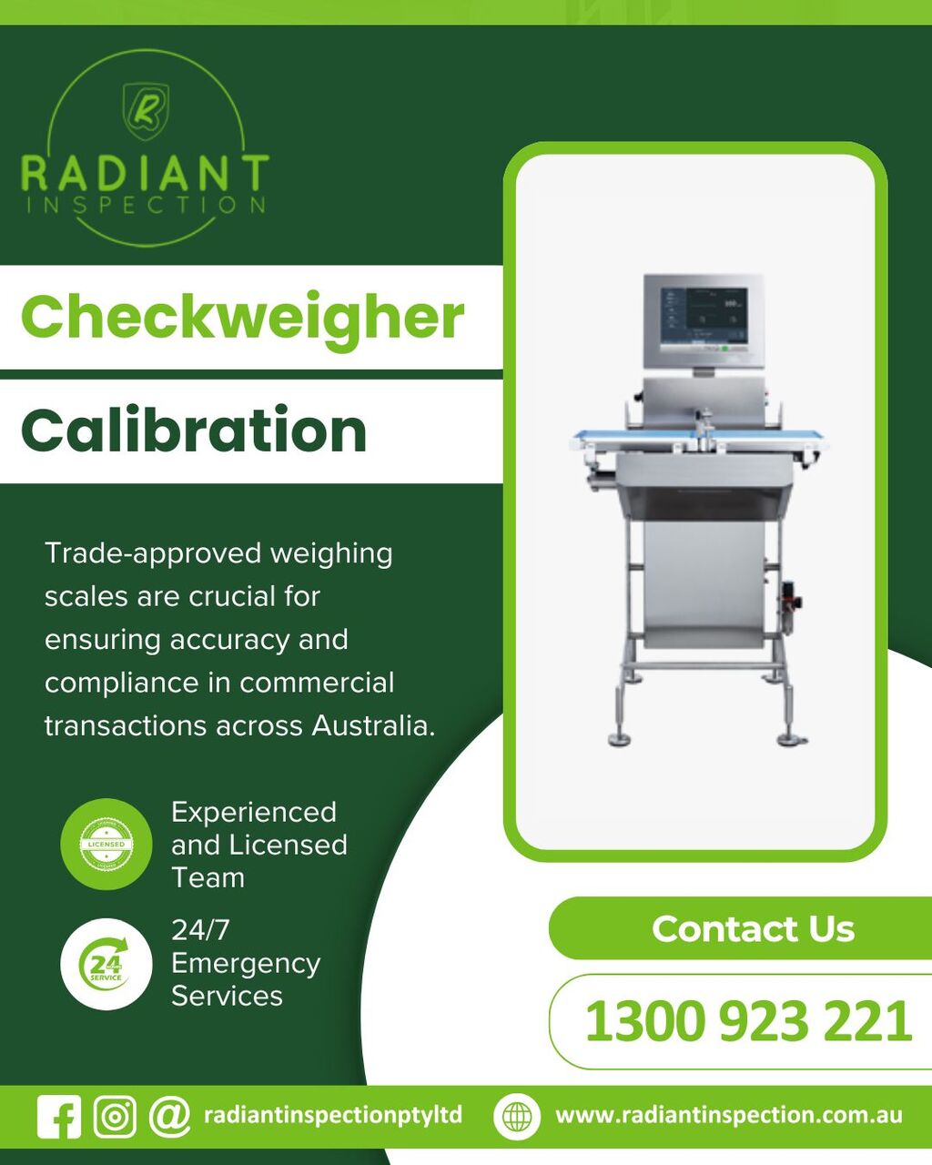 Melbourne, Industrial Machinery, AUD 1,  Professional Checkweigher Calibration & Services Across Australia