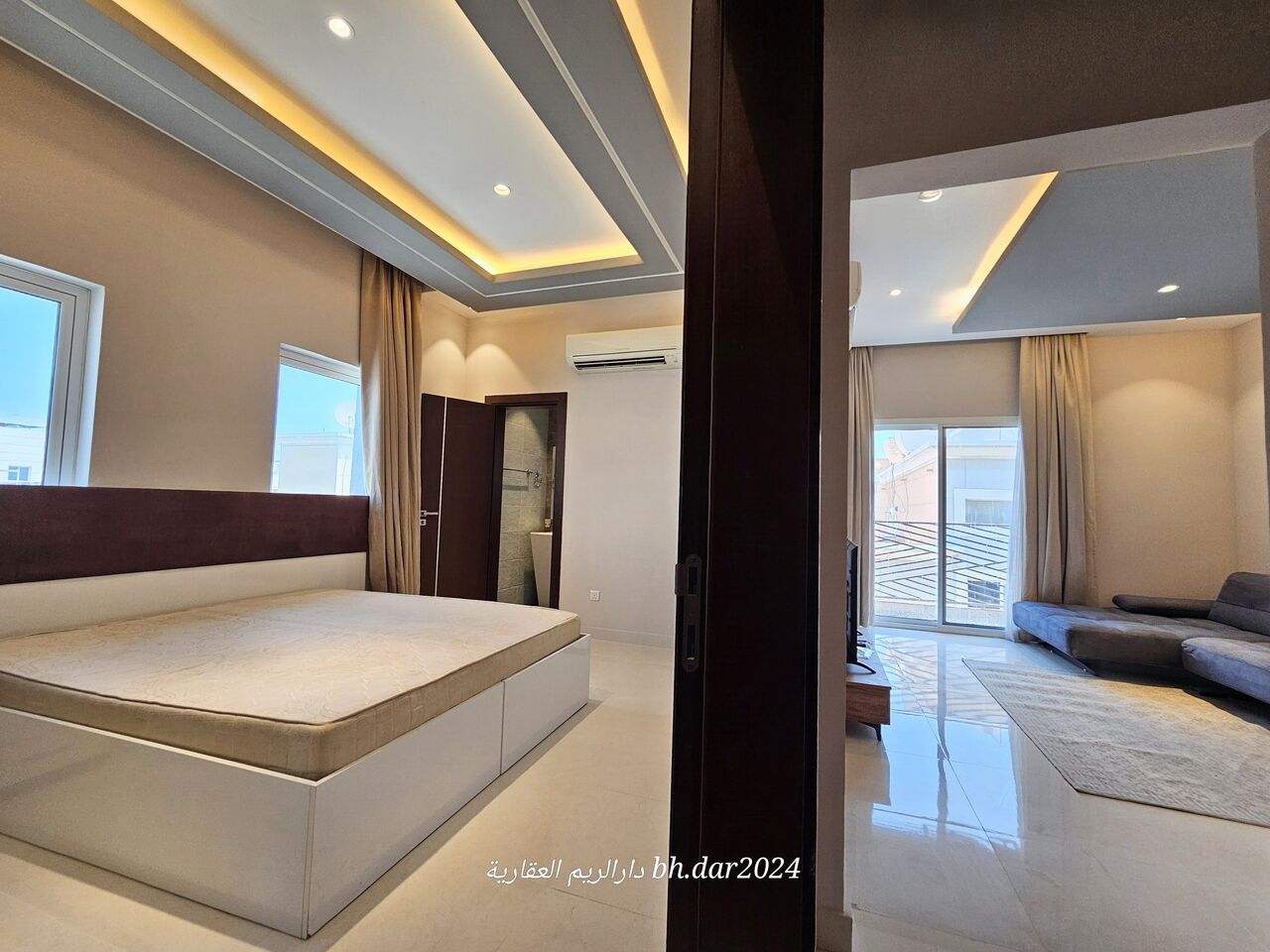 Hidd, Apartments, Flats, Houses & Villas, BHD 250/year,  1 BR,  Al Hidd City/High-end Apartment For Rent Furnished With All Inclusive Electricity