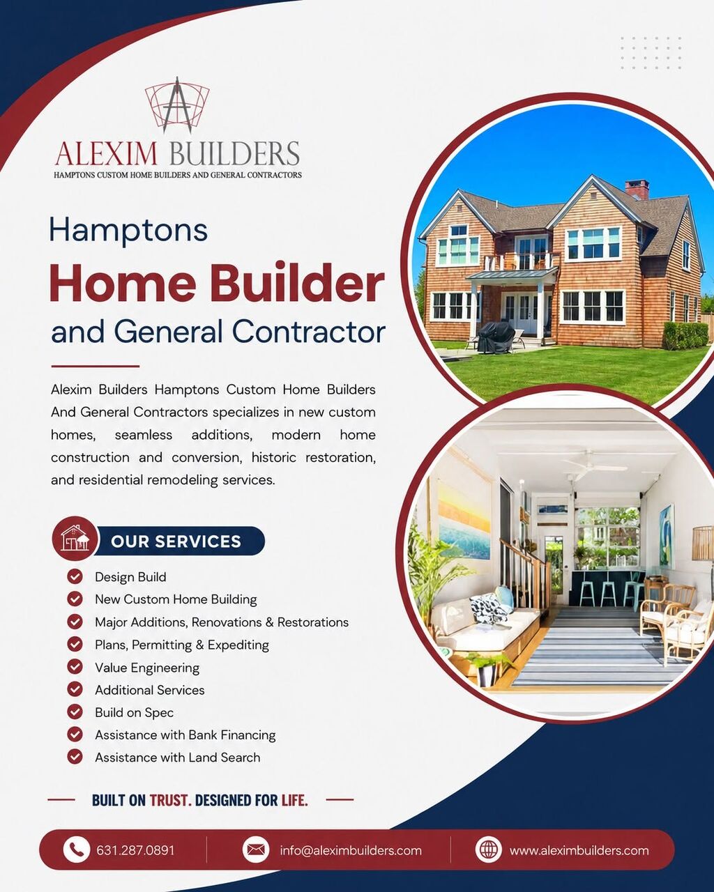 New York, Apartments, Flats, Houses & Villas, East Hampton Home Builder - Alexim Builders