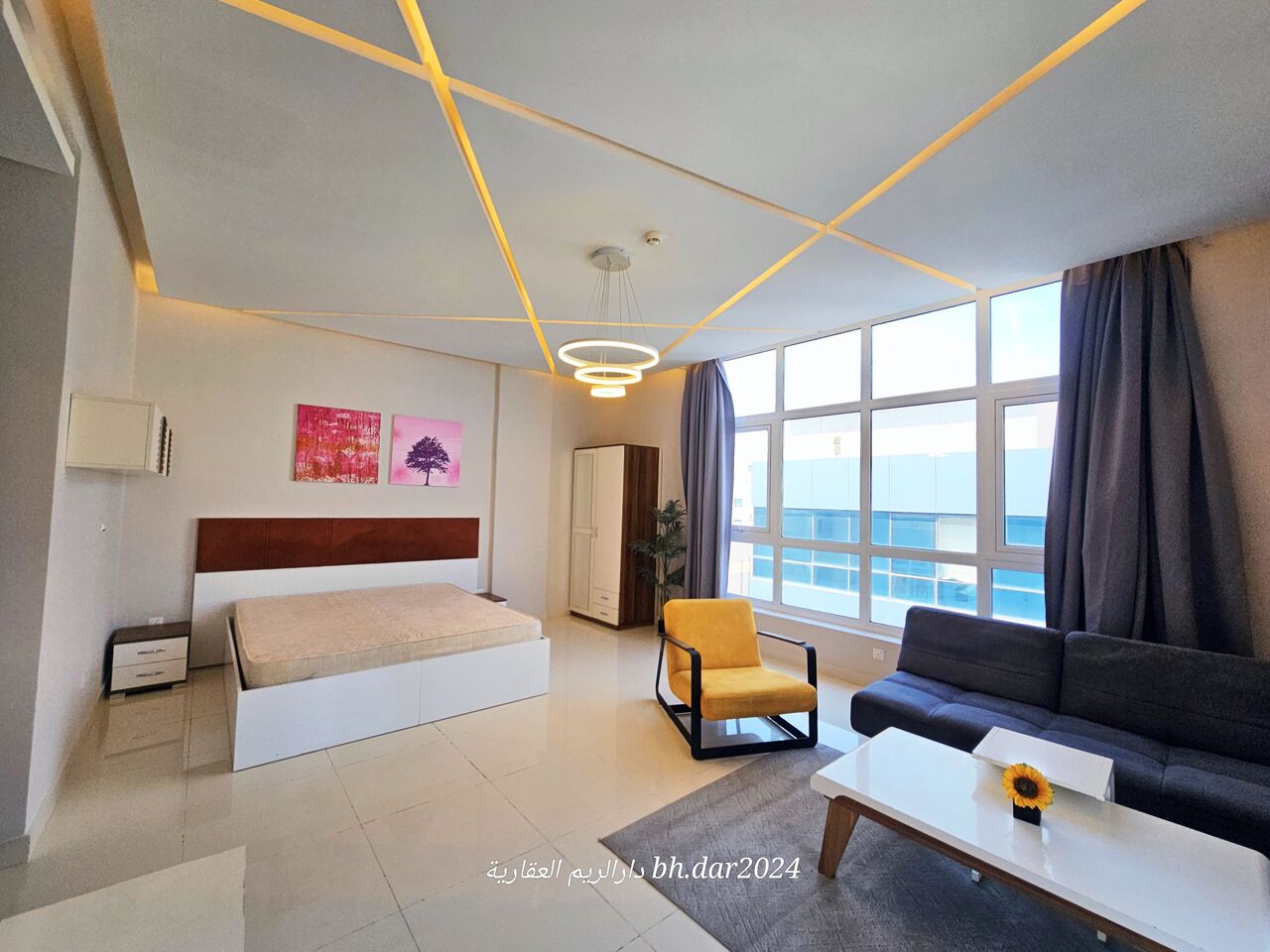 Hidd, Apartments, Flats, Houses & Villas, BHD 240/year,  1 BR,  Al Hidd City/High-end Apartment For Rent Furnished With All Inclusive Electricity