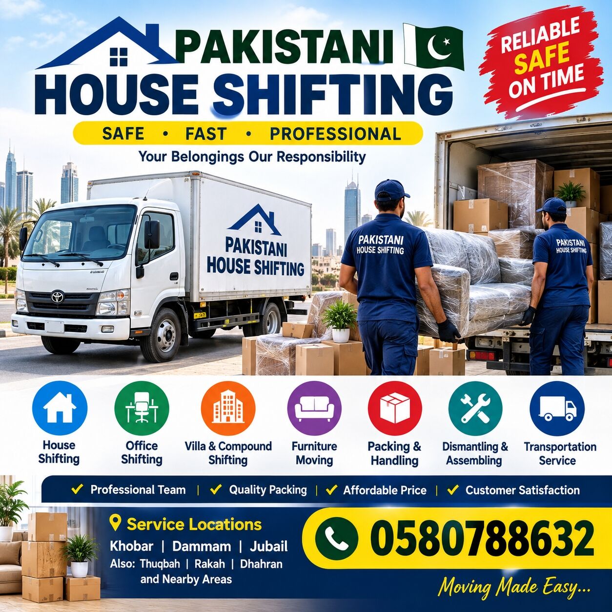 Dammam, Labor/Moving, PAKISTANI HOUSE MOVERS IN KHOBAR | HOUSE SHIFTING PACKING, FURNITURE MOVING & INSTALLATION