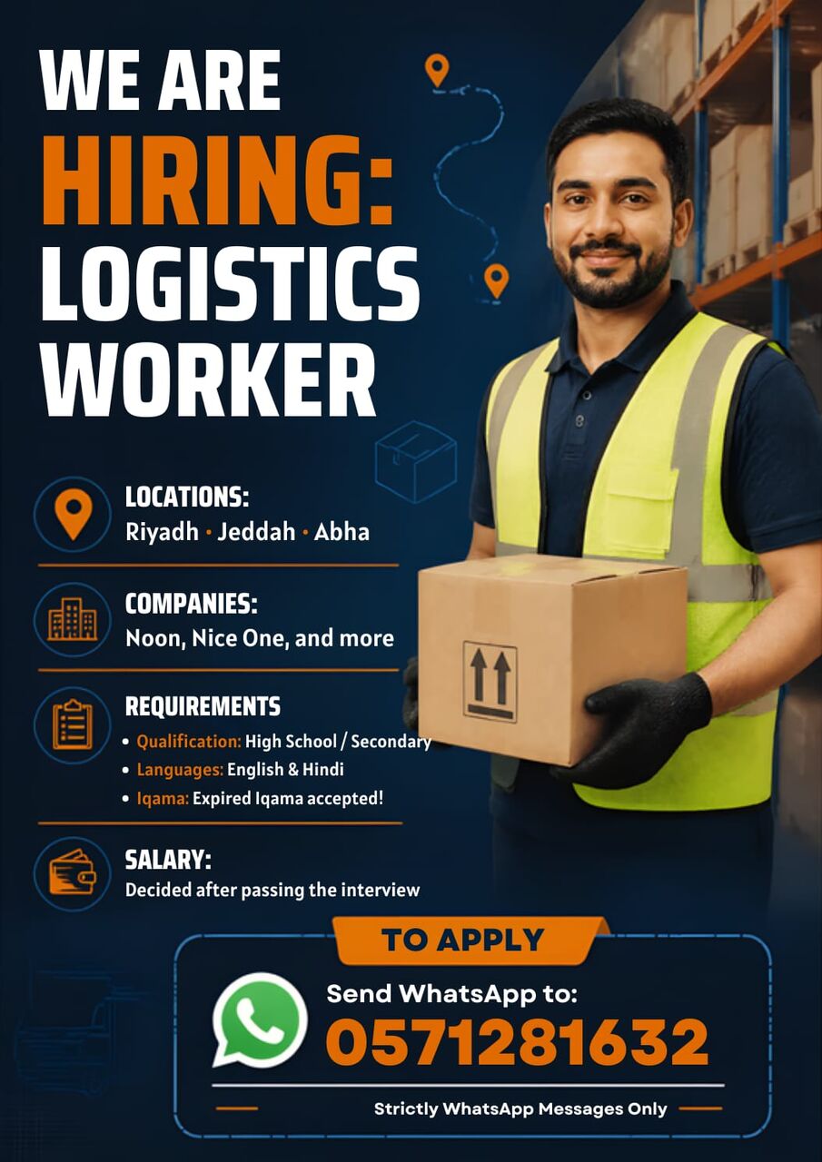 Riyadh, Jobs, Logistic Job