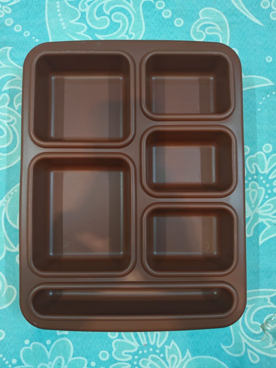 Jeddah, Food, SAR 400,  Brown Multi-Compartment Serving Tray &ndash; Approx. 16 × 15 Inches Brown Multi-compartment Serv