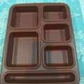 SAR 400,  Brown Multi-Compartment Food Serving Tray &ndash; 16 &times; 15 Inches