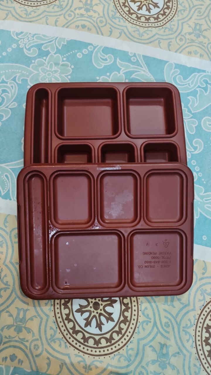 Riyadh, Household Items, SAR 400,  Brown Multi-Compartment Food Serving Tray &ndash; 16 &times; 15 Inches