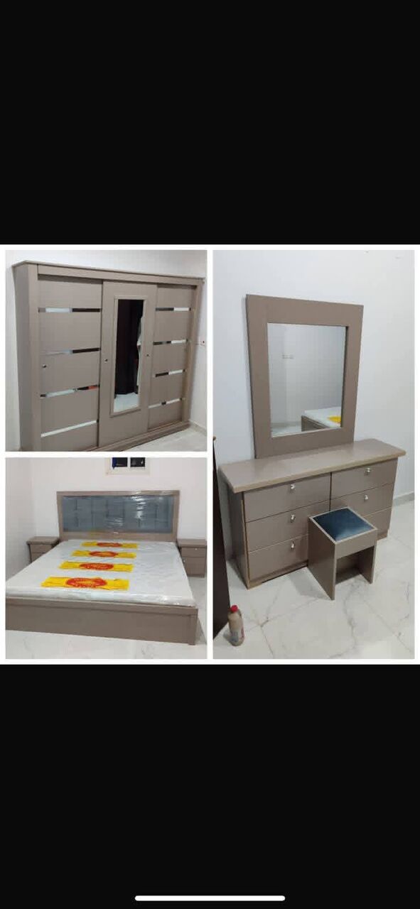 Al Malaz, Temp Jobs, King Size Camplete Bedroom Set With Mattress Dalaviery & Instaltoin Free