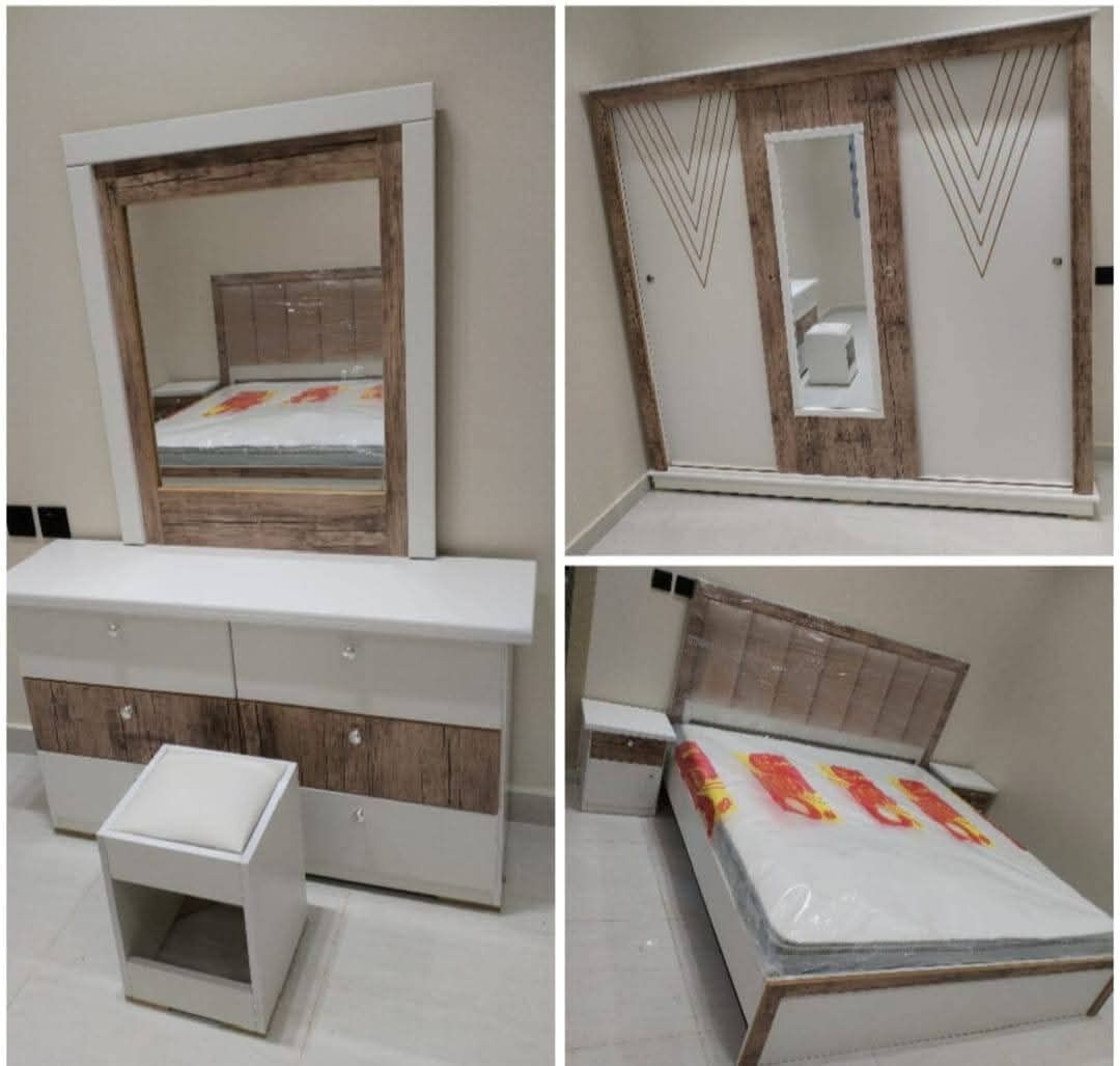 Al Malaz, Temp Jobs, King Size Camplete Bedroom Set With Mattress Dalaviery & Instaltoin Free
