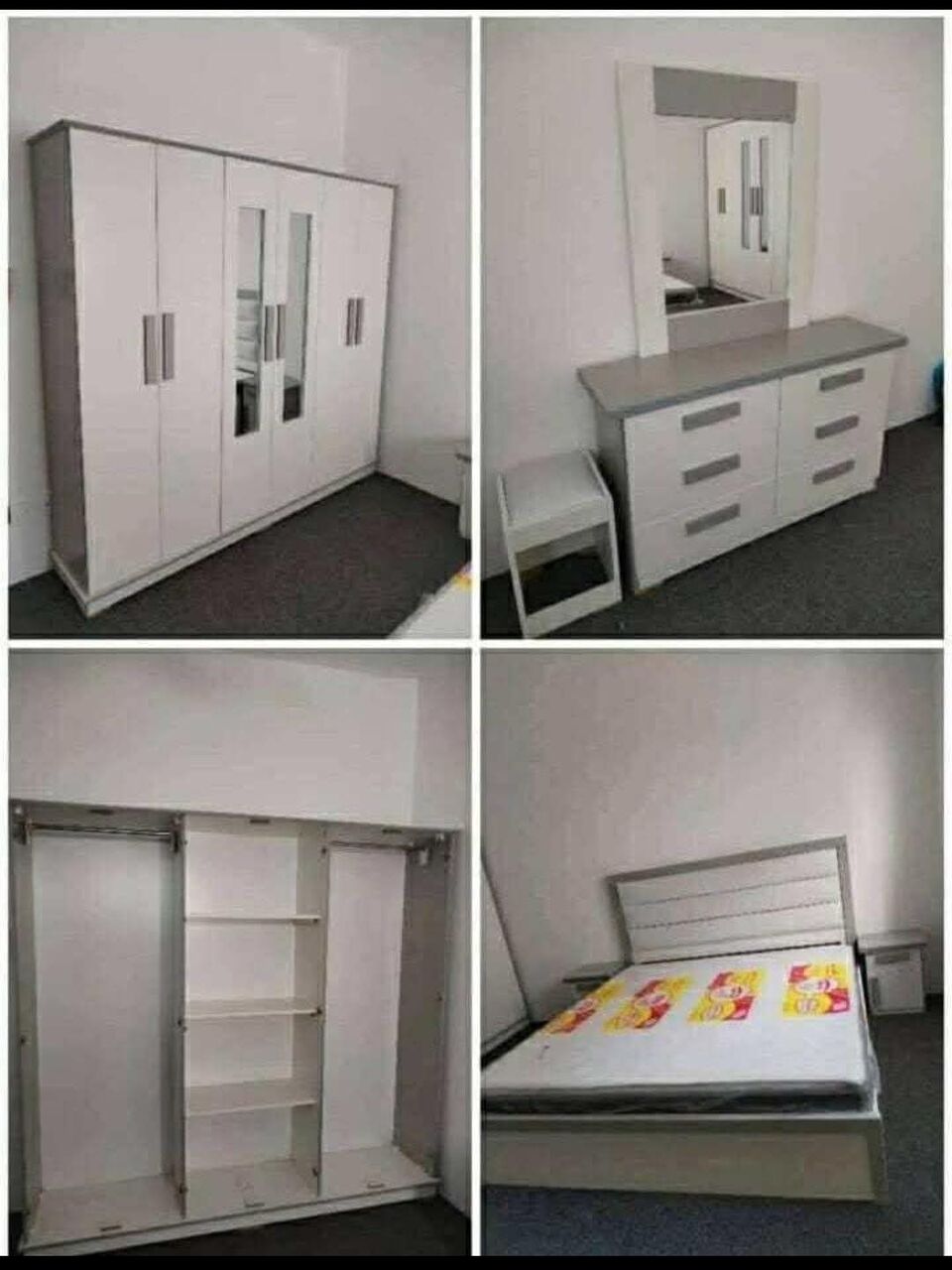 Al Malaz, Temp Jobs, King Size Camplete Bedroom Set With Mattress Dalaviery & Instaltoin Free