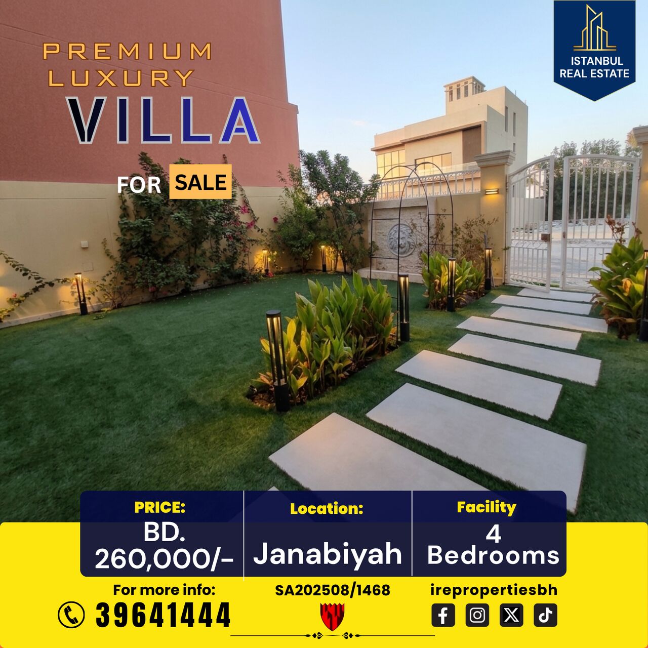 Janabiya, Villas, BHD 260000,  365 Sq. Meter,  Brand New Luxury Villa For Sale In Janabiya Starting BD.260,000/-