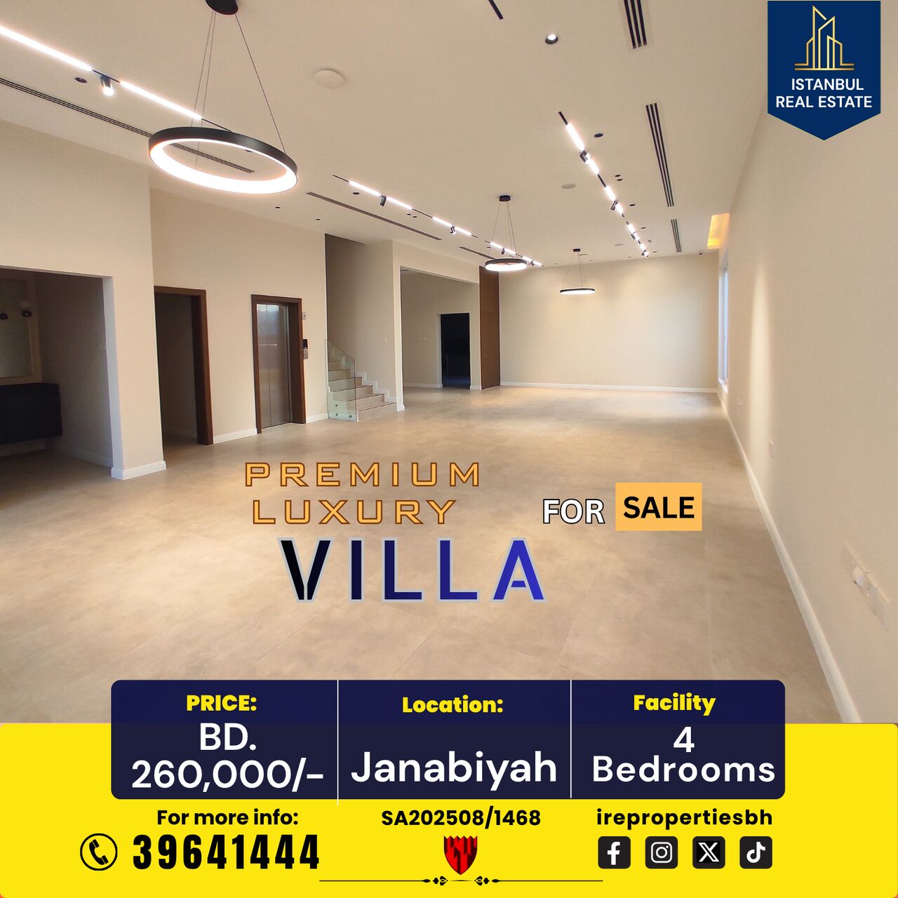Janabiya, Villas, BHD 260000,  365 Sq. Meter,  Brand New Luxury Villa For Sale In Janabiya Starting BD.260,000/-