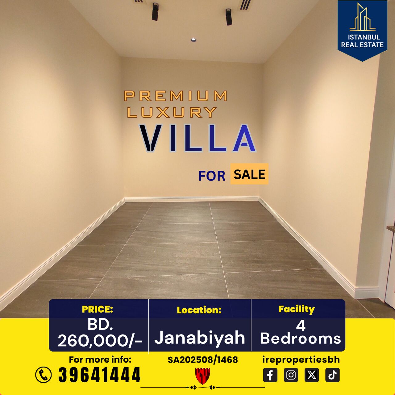 Janabiya, Villas, BHD 260000,  365 Sq. Meter,  Brand New Luxury Villa For Sale In Janabiya Starting BD.260,000/-