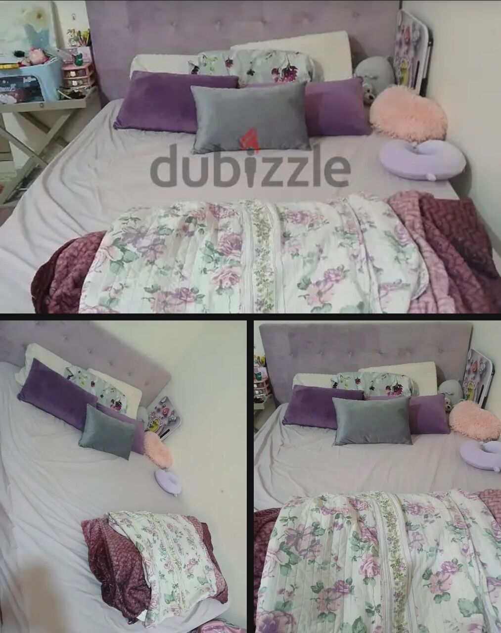 Manama, Furniture, BHD 25,  Purple Velvet Queen Bed