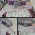 BHD 25,  Purple Velvet Queen Bed