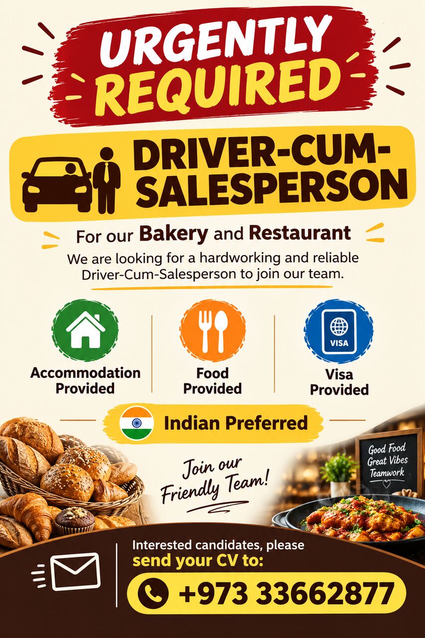 Manama, Jobs, Urgently Need Driver For Delivery Cum Sales