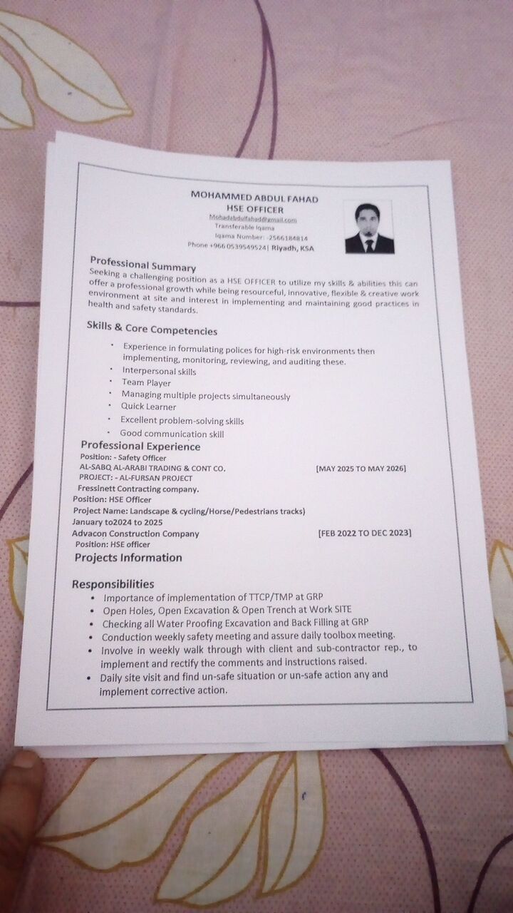 Riyadh, Job Seekers, HSE