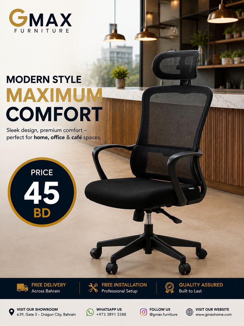 Manama, Furniture, BHD 45,  OFFCIE CHAIR BAHRAIN
