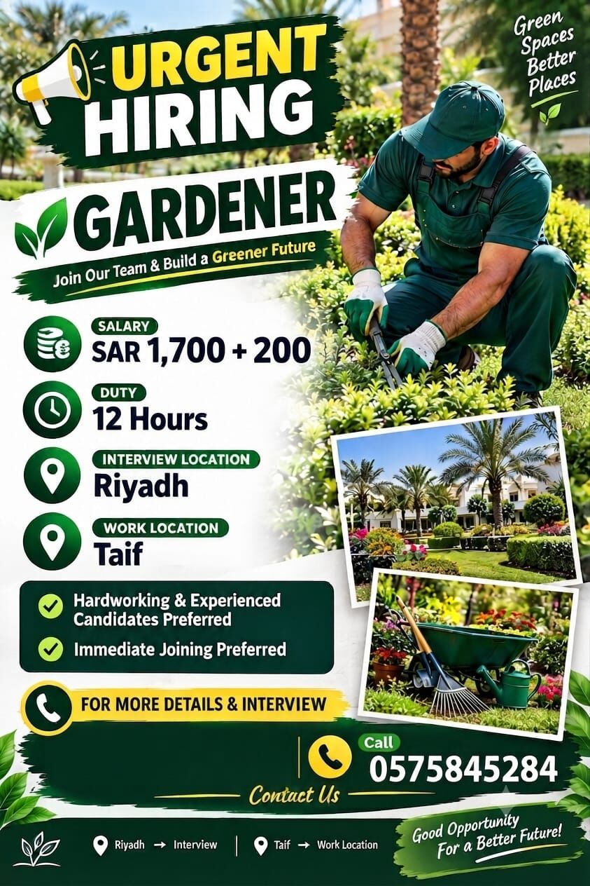 Riyadh, Jobs, Gardener
