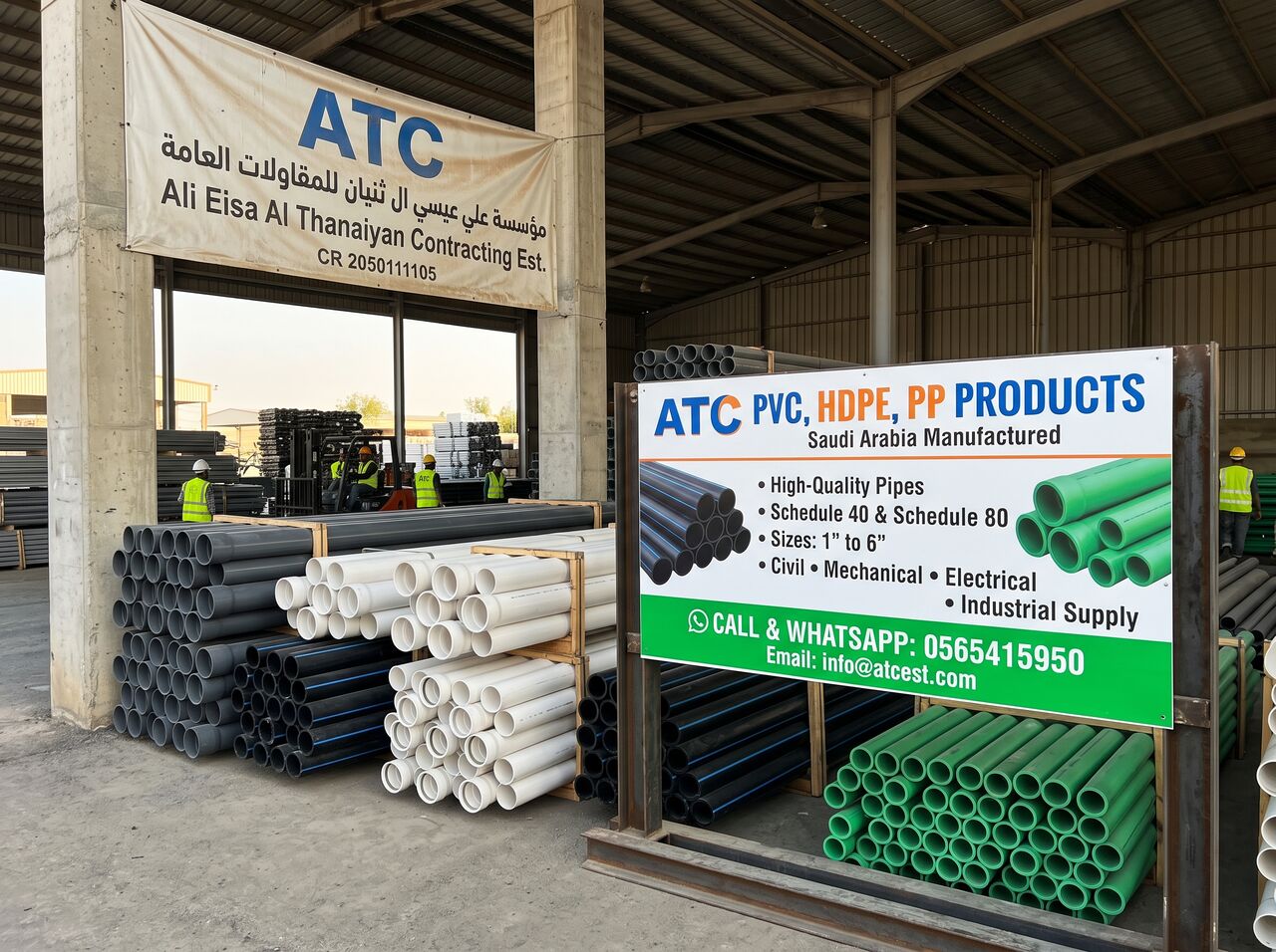 Khobar, Businesses For Sale, High Quality PVC, HDPE, PP Pipes (Sch 40 & Sch 80) &ndash; Local Factory Direct Supply (KSA)