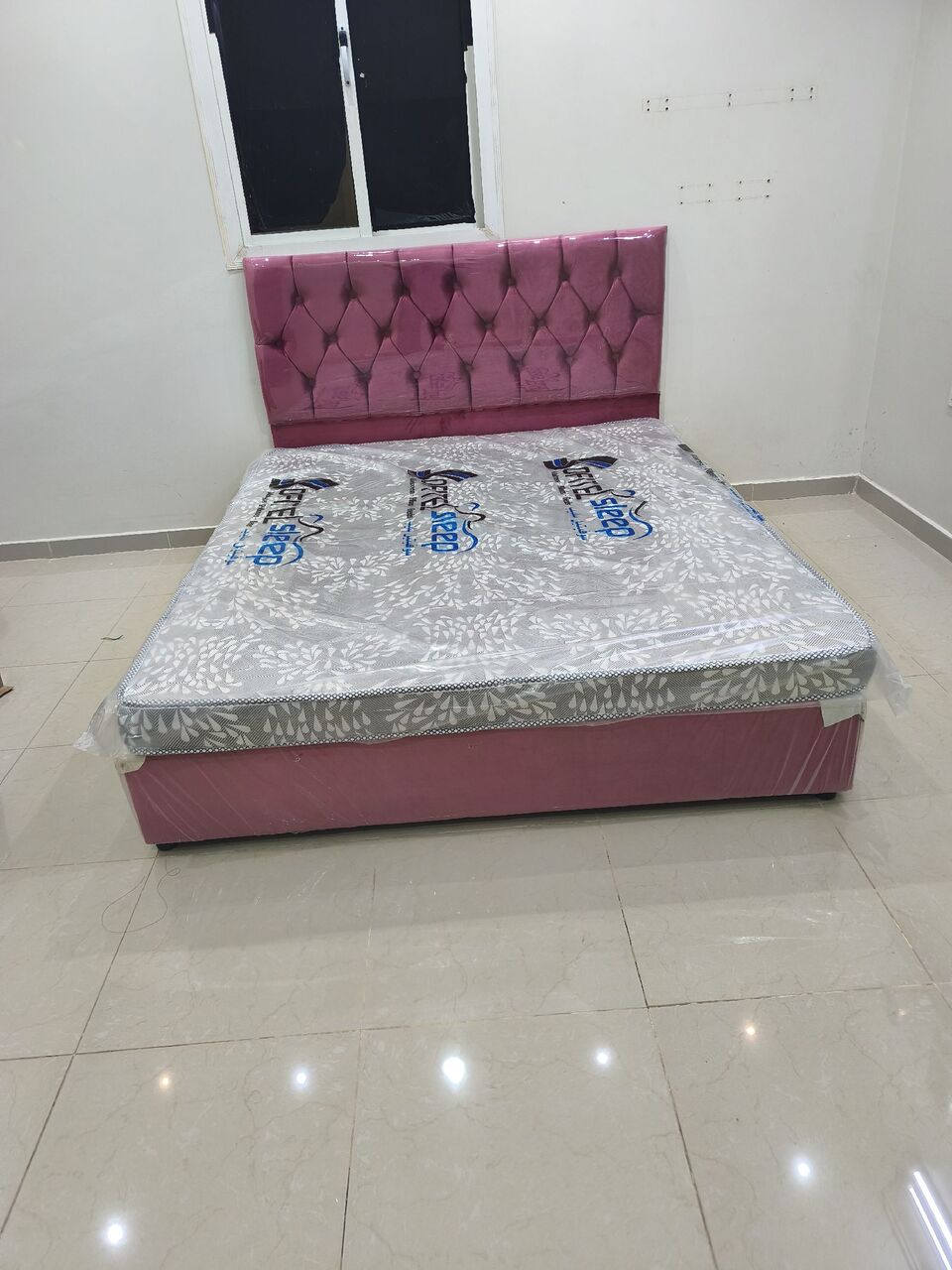 Jeddah, Furniture, SAR 1,  Single Bed Medium Bed Queen Bed King Size Bed Frame With Mattress Available Brand New