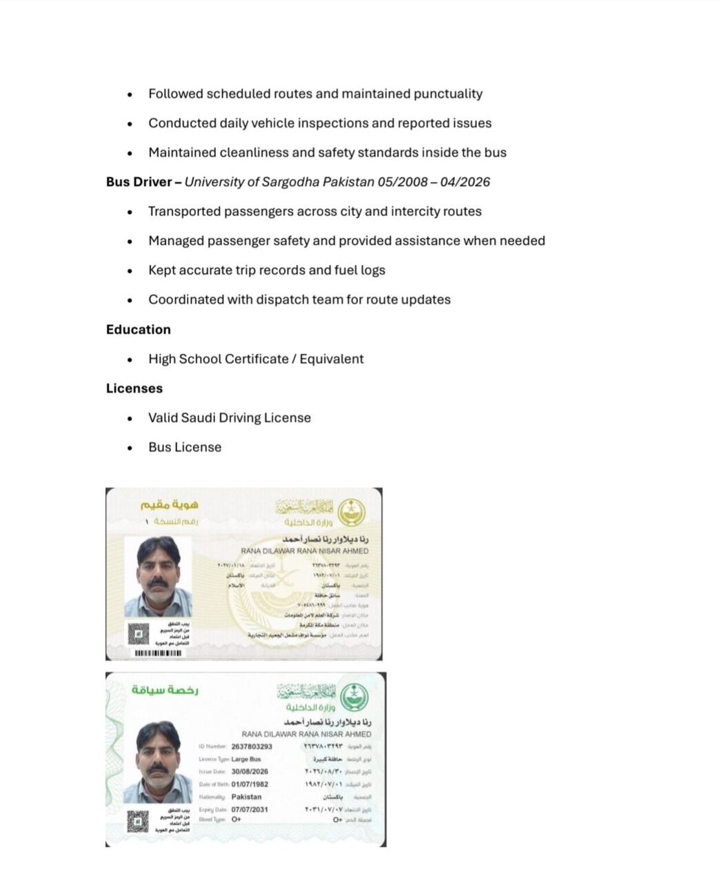 Riyadh, Job Seekers, Bus Driver, Coaster Driver