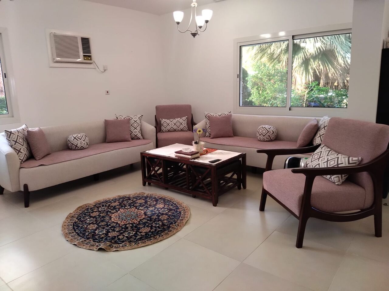 Al Khalidyia, Furniture, SAR 3200,  LIKE NEW Living Room Sofa Set + Coffee Table &ndash; SAR 3,200